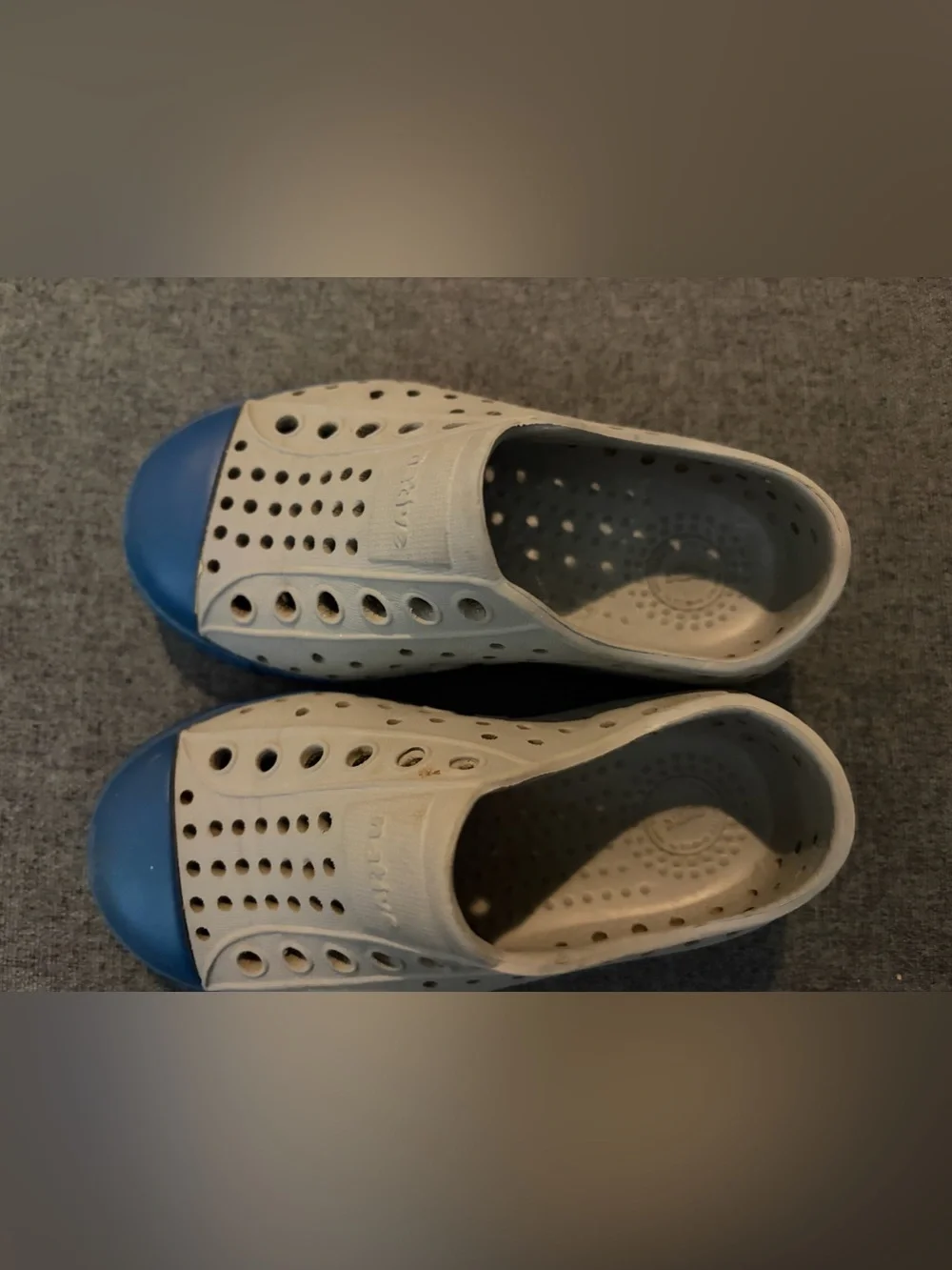 Native Blue and Gray Slip Ons Toddler 6